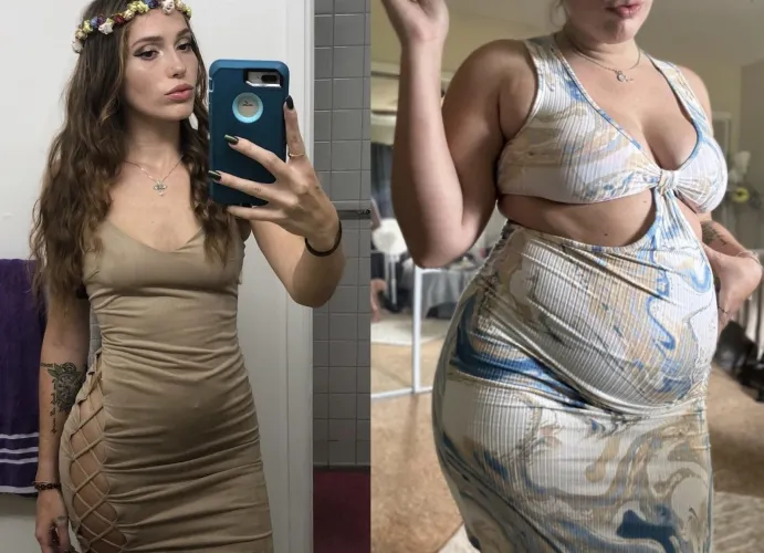 Thumbnail Transformation in a Skin-tight Dress: Stuffers Evolution by bellissimobelly