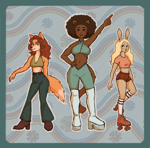 Thumbnail Experience 70s Fashion Art by forest-fur in the Furry Community