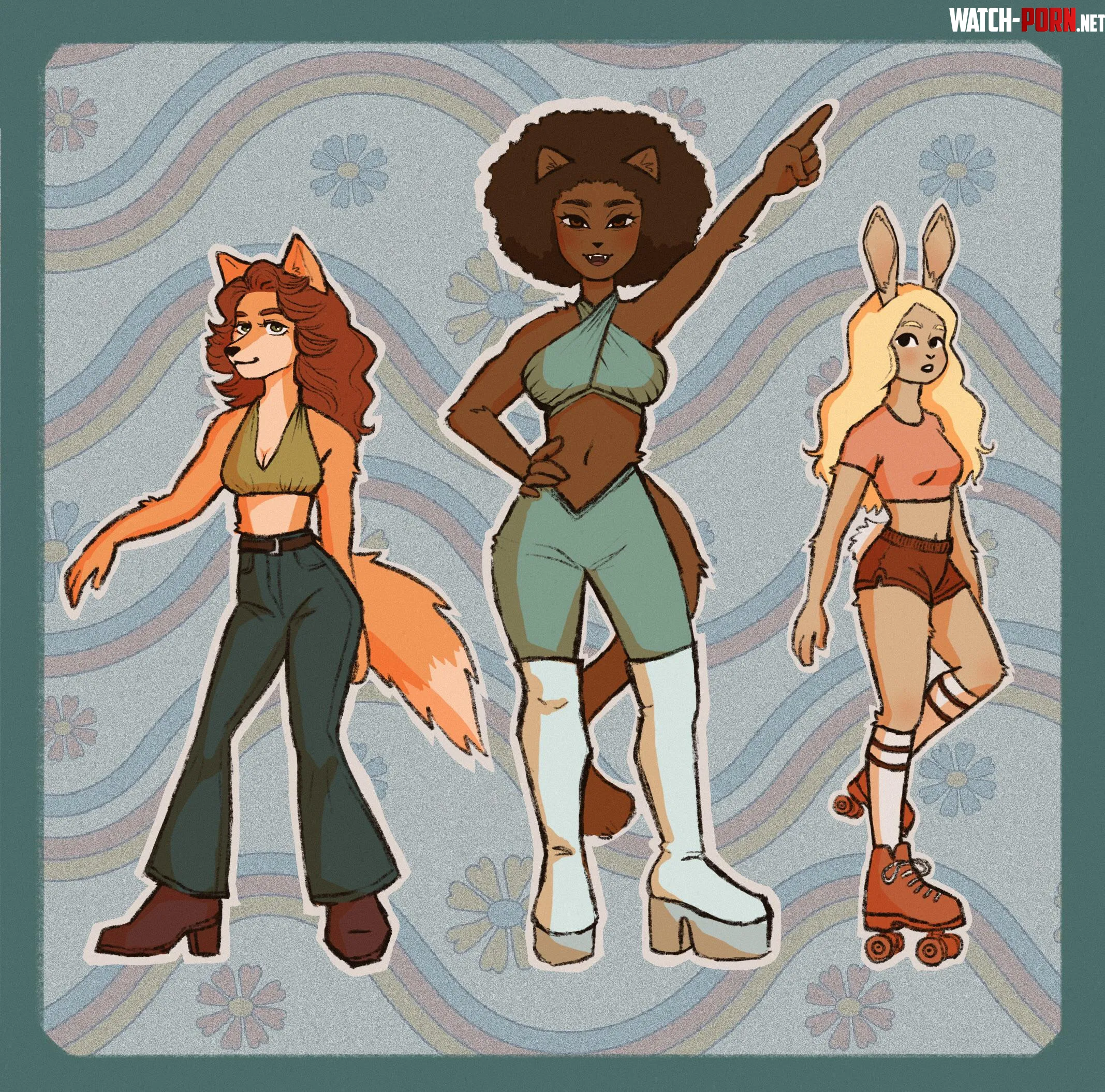 70s fashion art by me by forest-fur