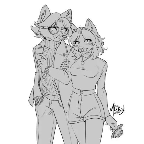 Thumbnail Discover 'Extremely Cute Cat Couple <3' by Mizky_ | Furry Fantasies Unveiled