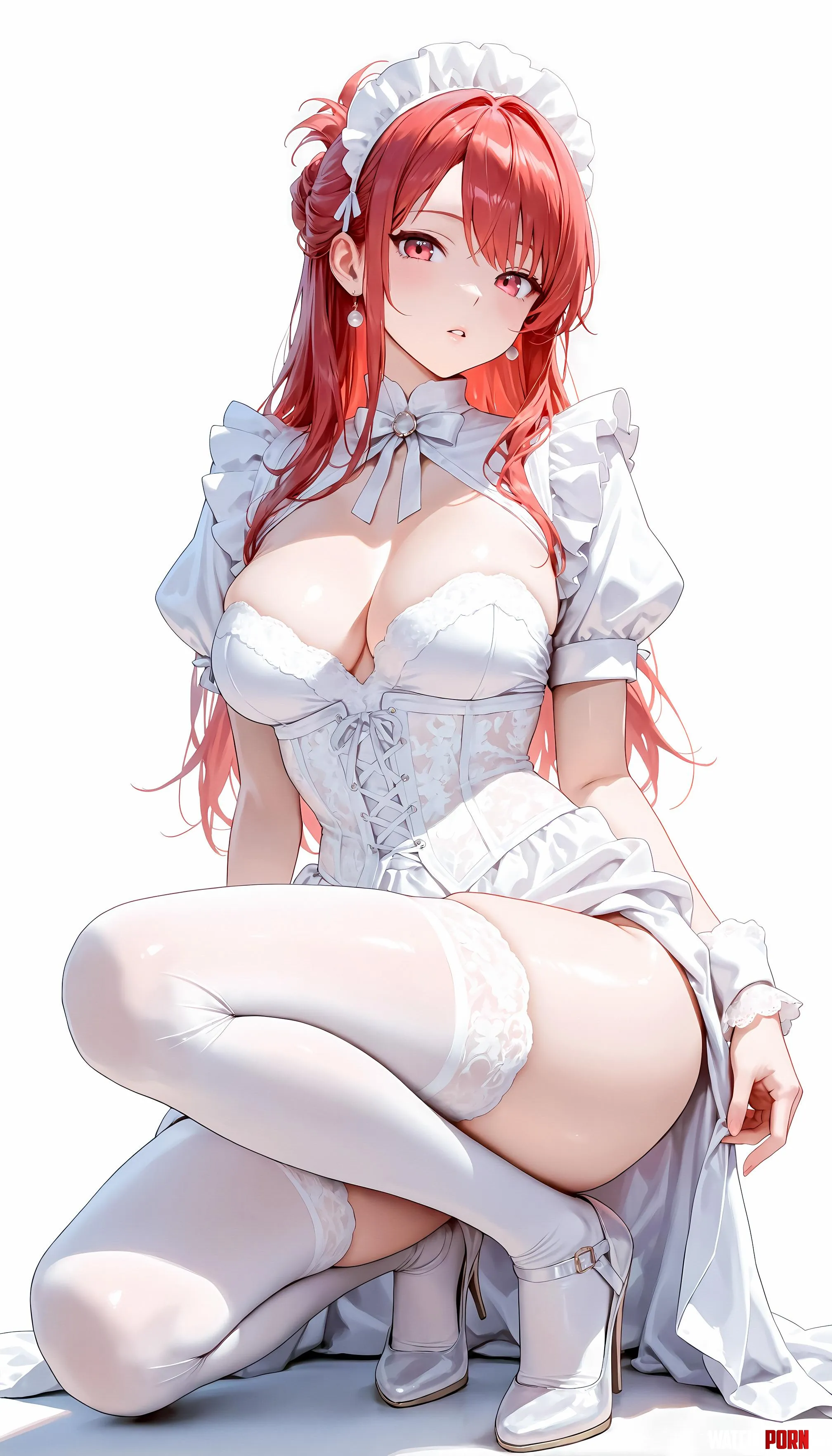 Redhead White Maid  by CheetahSperm18