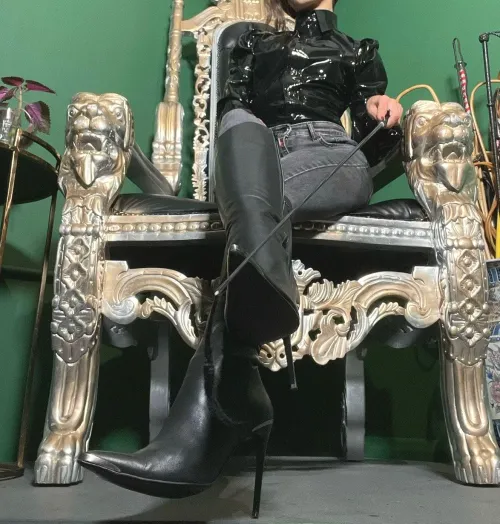 Thumbnail Regal Fashion: The Queen's Leather Boots by Sea_Rooster_3398