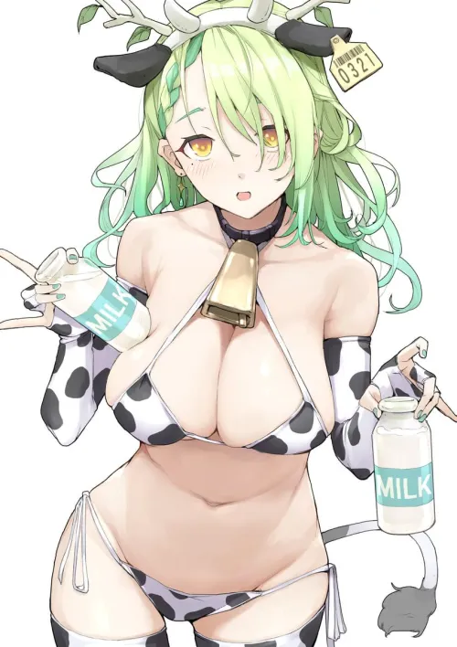 Thumbnail Milk Anticipation: RainDMask's Playful ecchi Moment