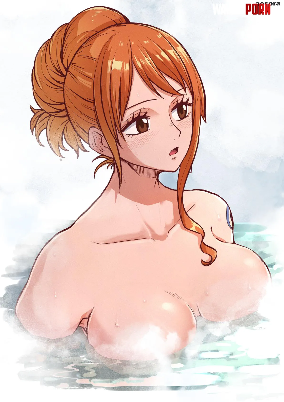 Nami looks so good in the bath  by ENFanatic