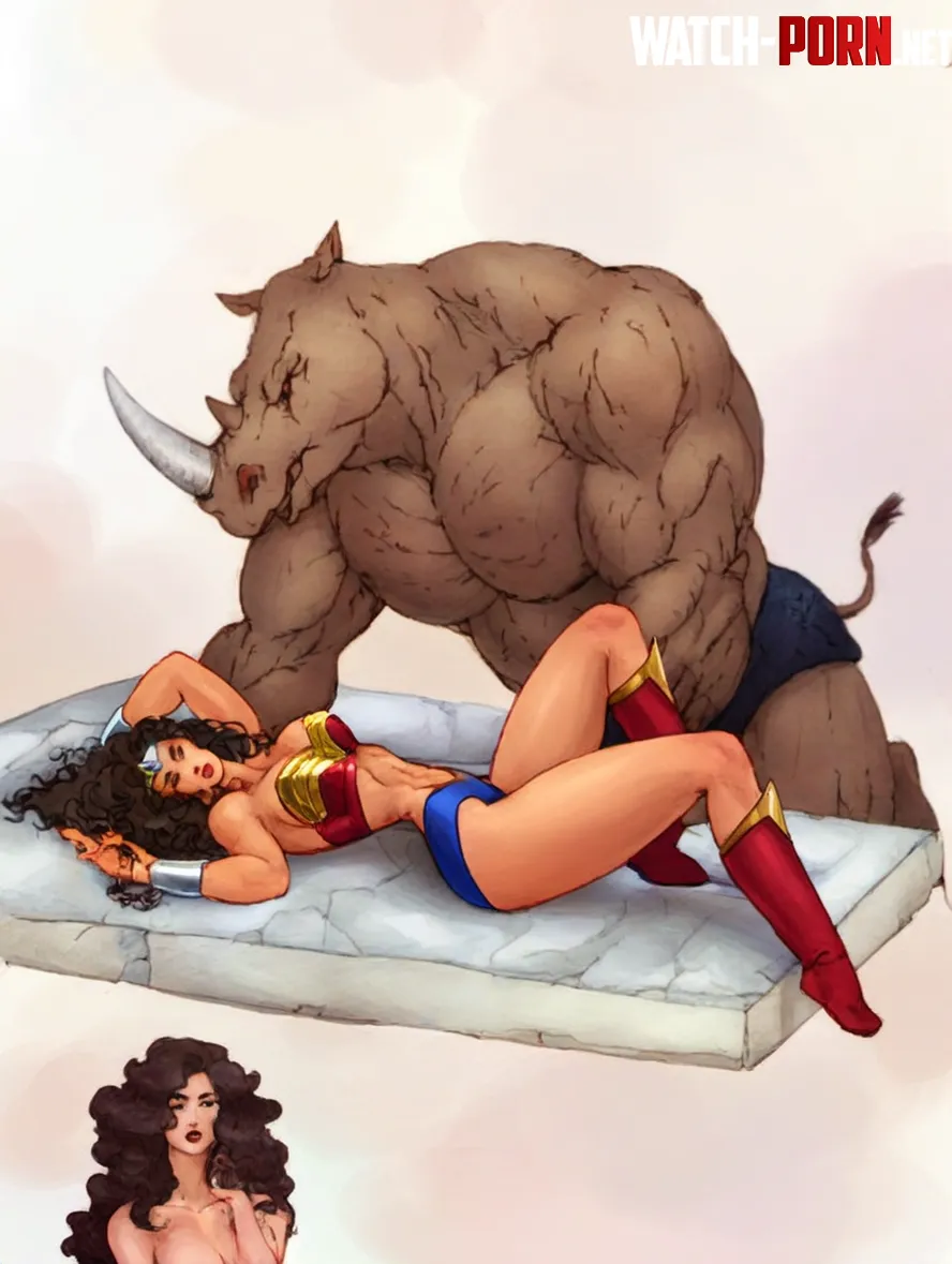 Wonder Woman x rhino man alt colors ksennin DC Comics by EnigmusPrime