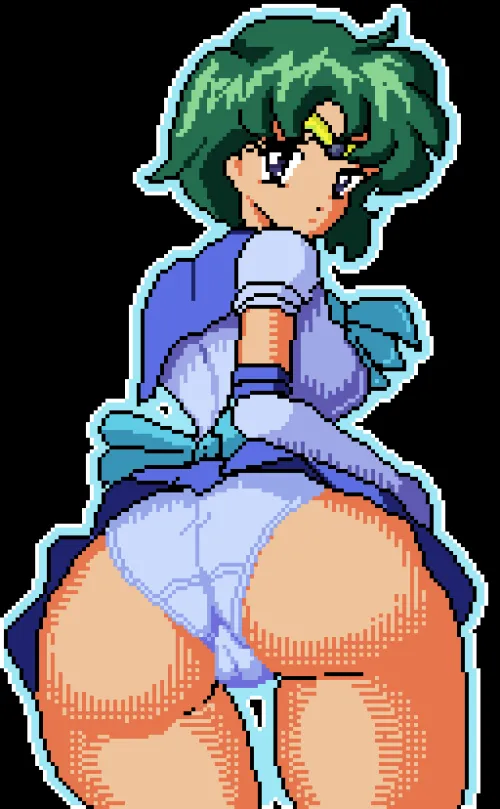 Thumbnail PixelArtNSFW: Sailor Mercury's Pixelated Allure Unveiled