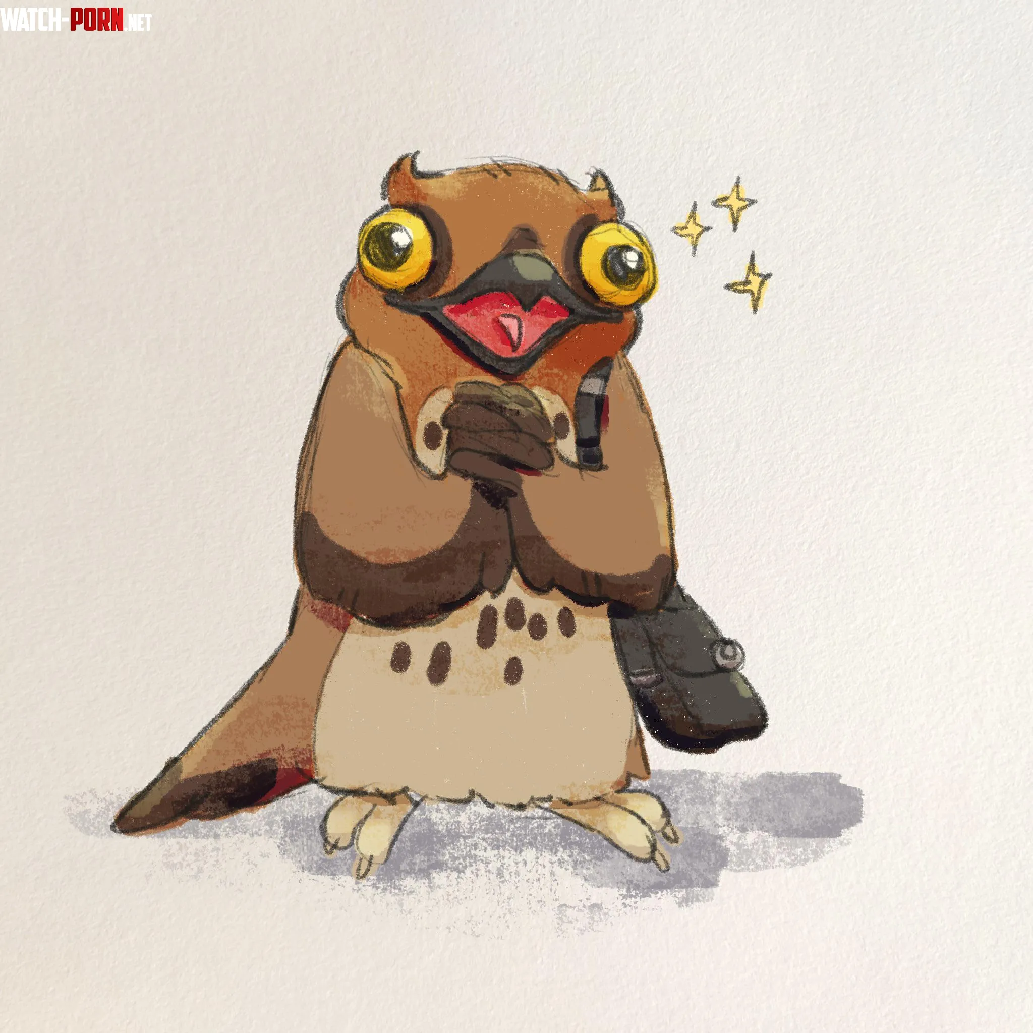 Very excited Northen Potoo for Birb Fest Challenge  by paulazanotelli