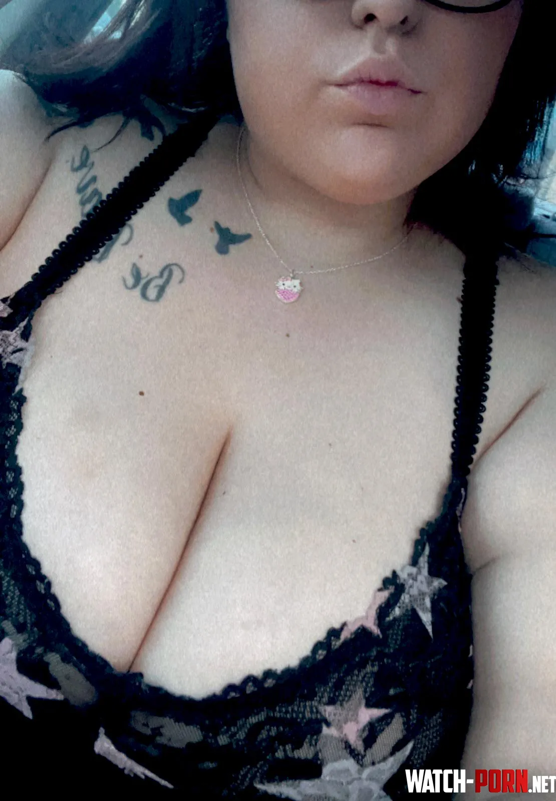 Only a little spicy today so I drove around in a bralette instead of full topless love showing off my cleavage  by CompletelyBeautiful_