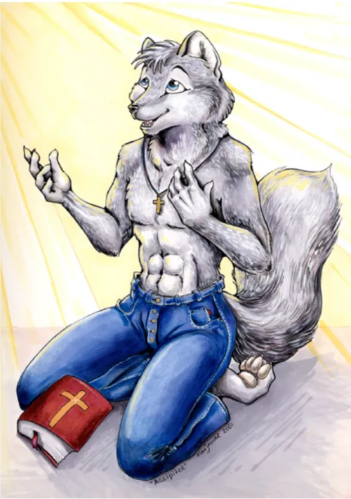 Thumbnail Furry Art Showcase: Praying Wolf XianJaguar - Deviant Art