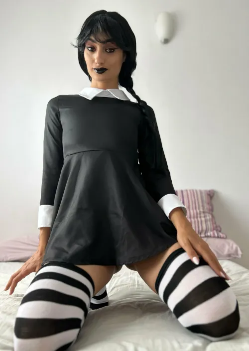 Thumbnail Wednesday Adams Cosplay by Petite-Nicole - Dark Elegance Revealed