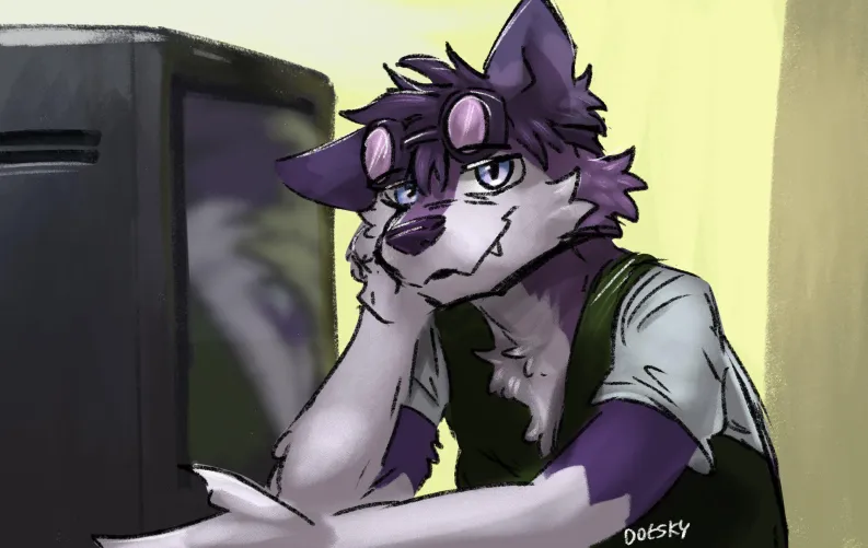 Thumbnail Bloghaund Shares Hallo im Blghaund Furry Experience by the TV