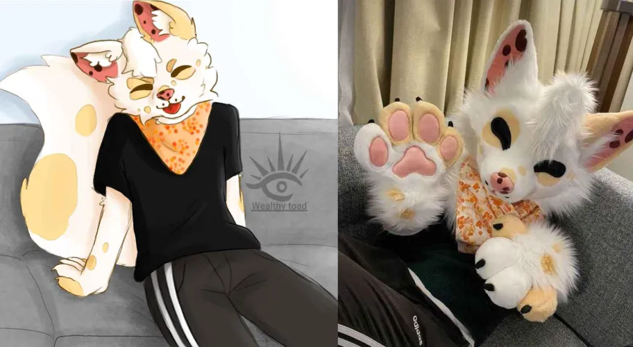 Thumbnail Collaborative Furry Art Showcased: Left by me, Right by ScarletWingsFS on Twitter