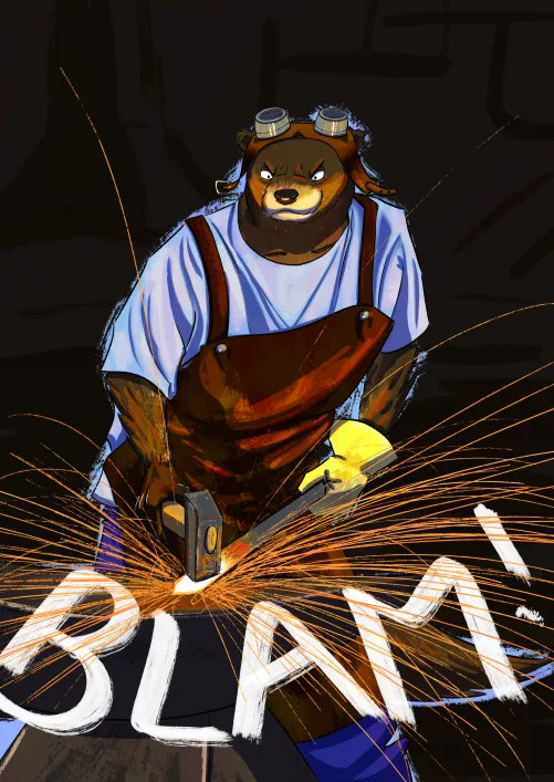 Thumbnail Consistent-Hair-8516 Crafts Blacksmith Otter Art in Furry World