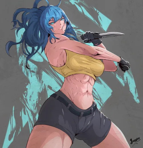 Thumbnail fitdrawngirls: Showcasing Leona Heidern from King of Fighters | KrazyK1989