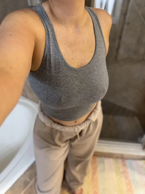 Thumbnail Braless Bliss in a New Crop Top by ThighDripper