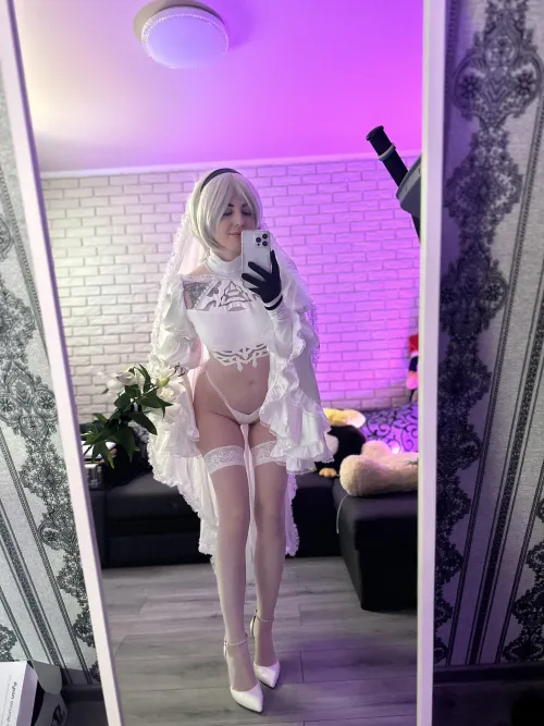 Thumbnail ManekyaYEAH's 2B Bride Cosplay: A Visual Delight