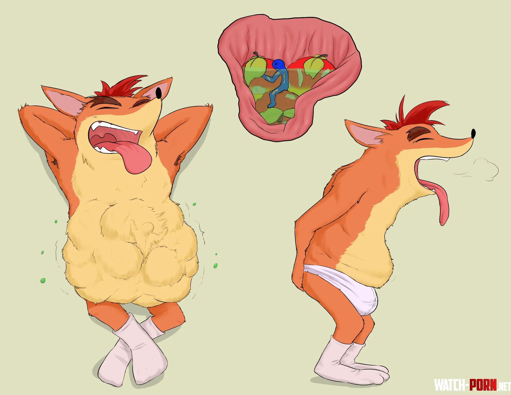 Image Crash Bandicoot ORAL VORE  M Art by DaBlueguy by Sonic_the_hedgedog