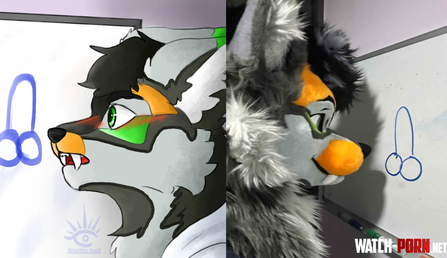 left Art by me Right image by dognamedlepton on Twitter  x by walthyT