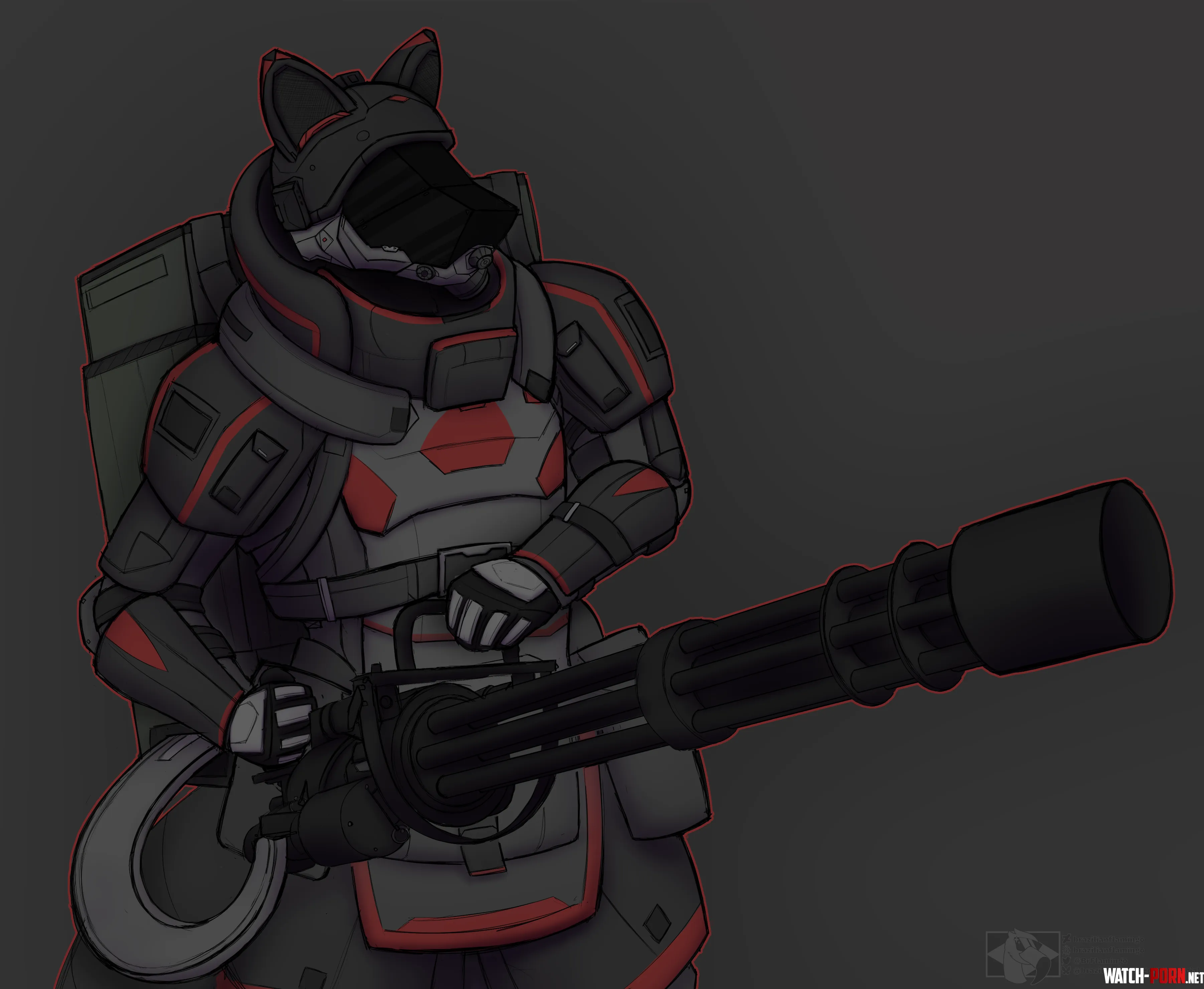 Juggernaut protogen drawing  by BrazilianFlamingo