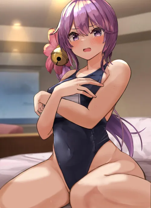 Thumbnail ecchi_neko: Akebono's Shyness Unveiled at Love Hotel | swimsuithentai