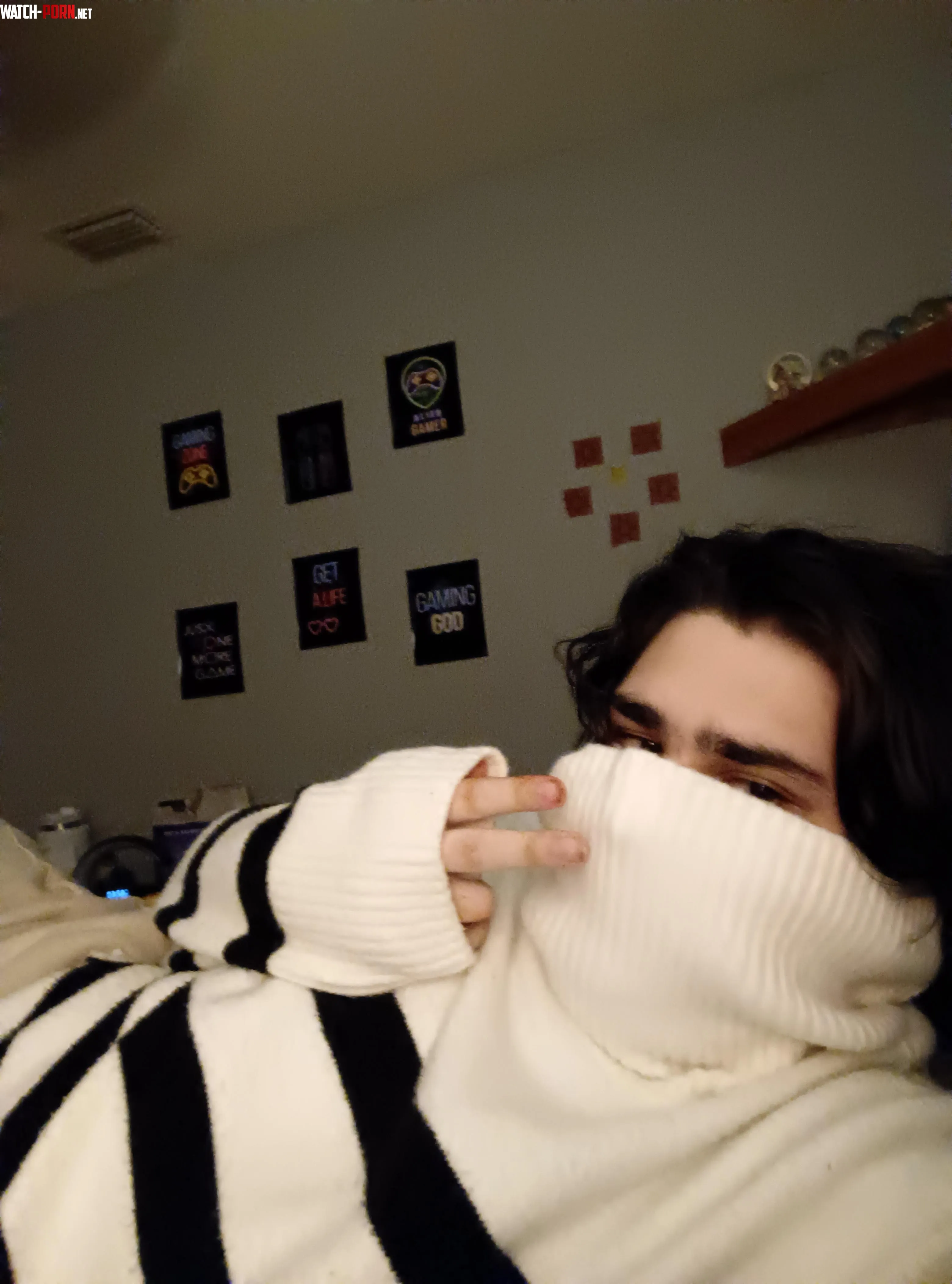 I have no idea how to look cute and dont seem to be capable of looking fem but heres me trying my best I got a cute sweater and wanted validation 11 by git_gud_silk