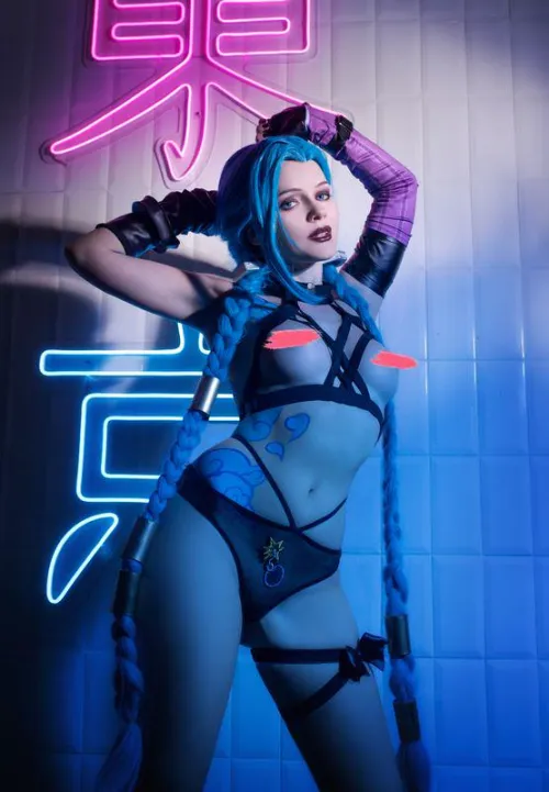 Thumbnail Jinx Cosplay Seduction by Evenink - A Cosplay Lewd Delight