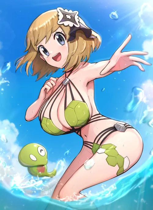 Thumbnail Serena's Zygarde Swimsuit Revelation by A_MASSIVE_PERVERT