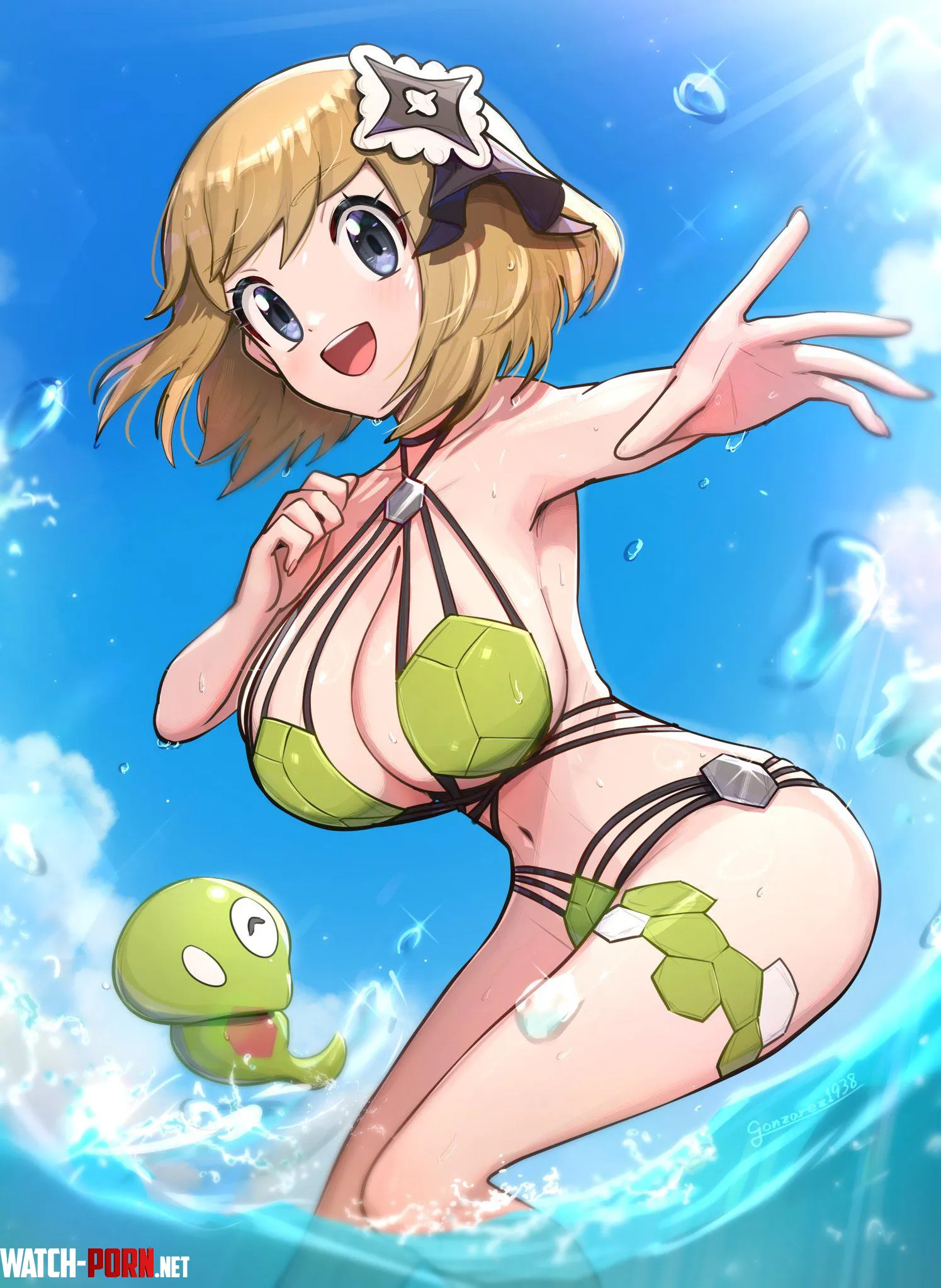 Serena in her Zygarde Swimsuit gonzarez Pokemon by A_MASSIVE_PERVERT