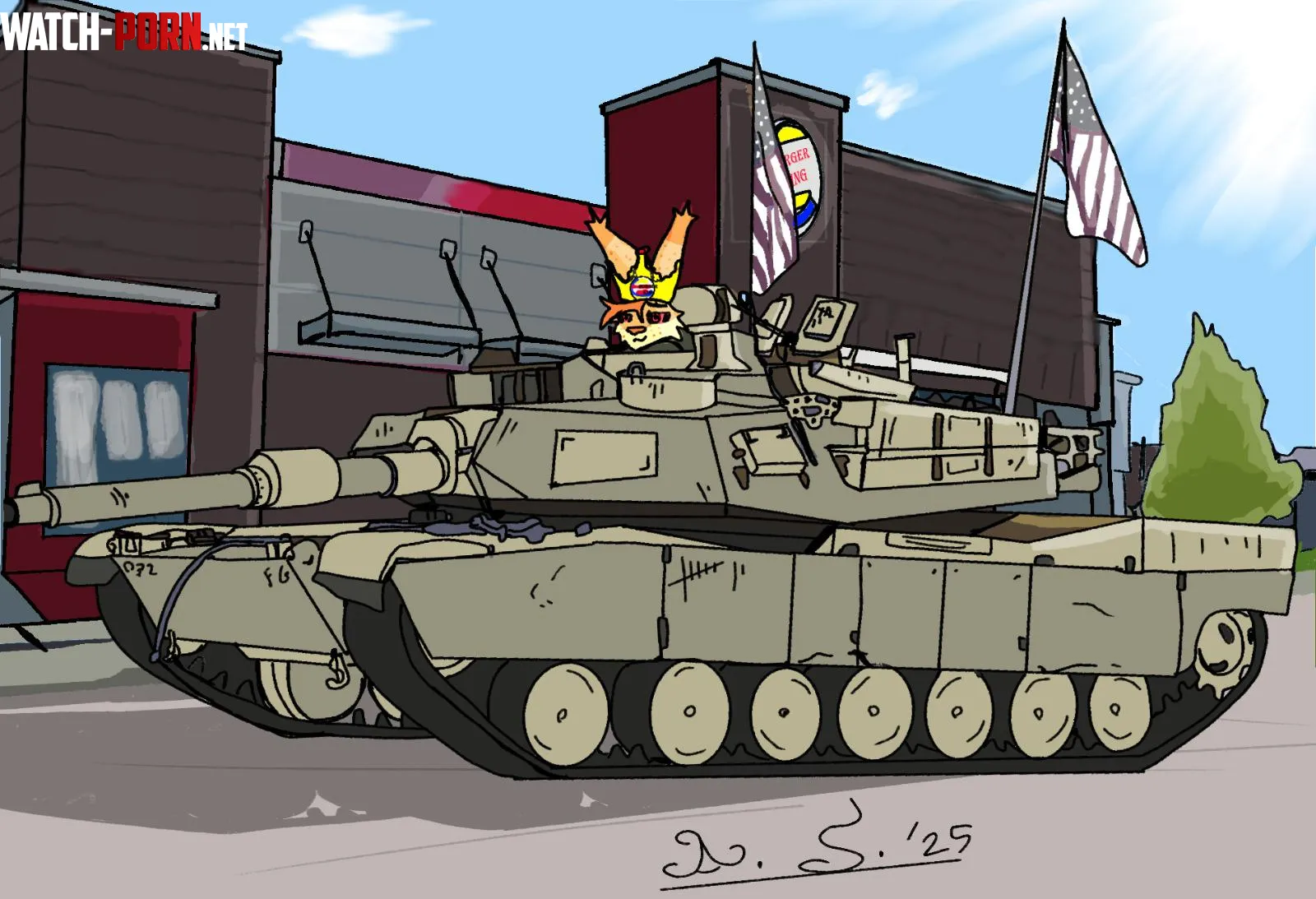 Violently American German lynx by me13012025 by Dalek_Sath