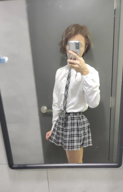 Thumbnail Schoolgirl Fit Fun by femboycuber - Stylish Femboy Moments