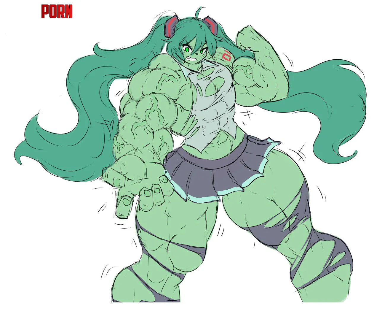 Hulk mode Miku Sheepapp by TheTMoneyMan