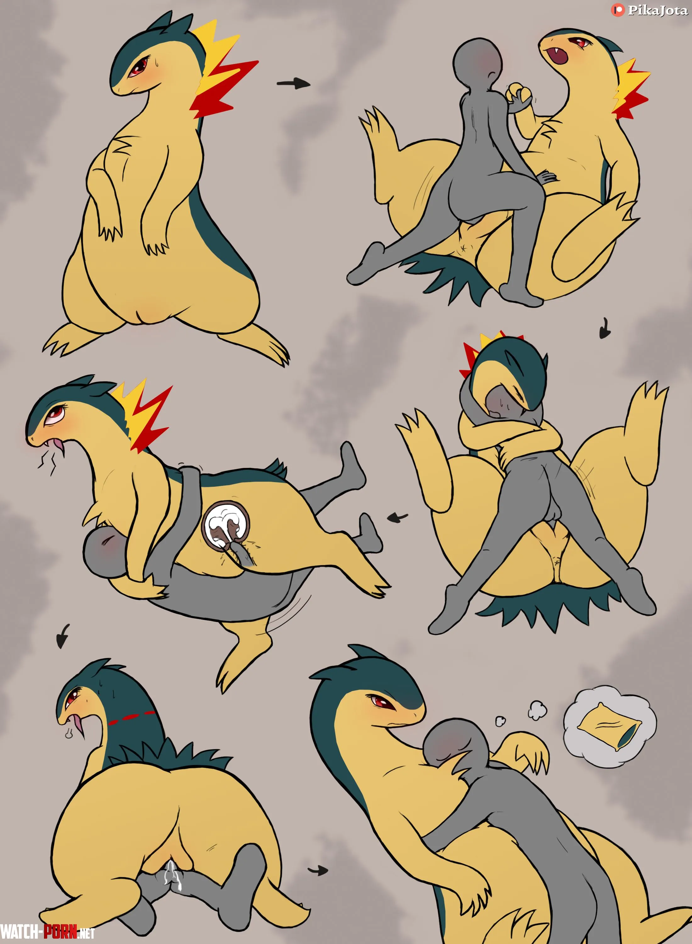 Female Typhlosions comfy and pleasurable to breed pikajota by TheDarkLordScaryman