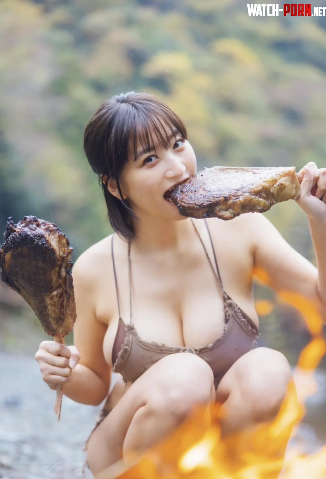 Ina Enohara really loves meat  by TifaArmstrong