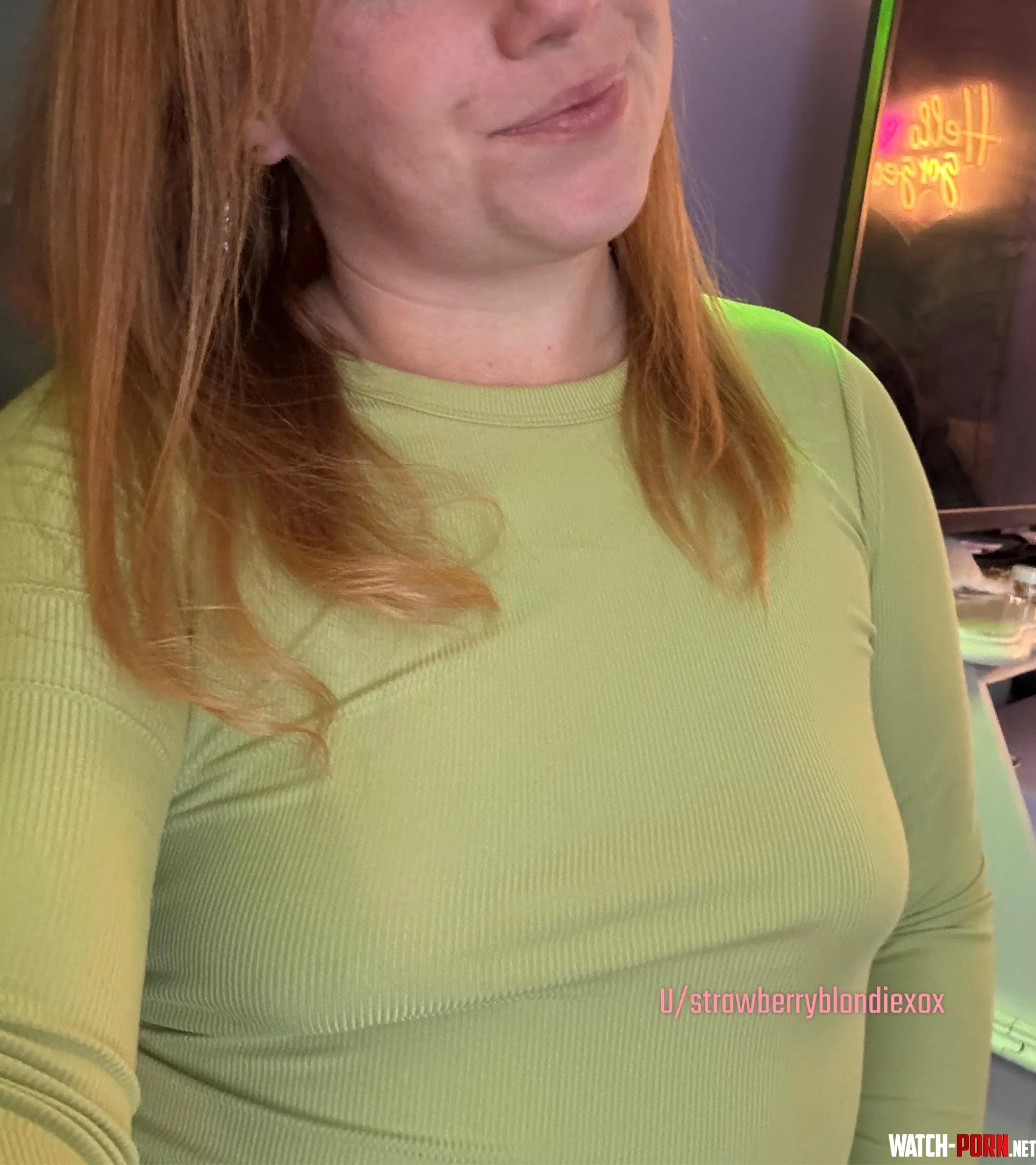 Braless In Lime Green Might Be My New Favorite by StrawberryBlondiexox