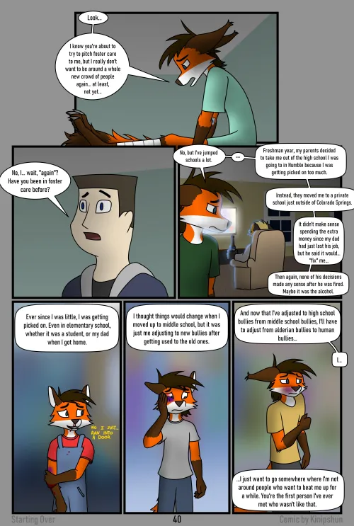 Thumbnail Bullying Scene in my Comic! Page 40 Now Available | Kinipshun's Furry Adventures