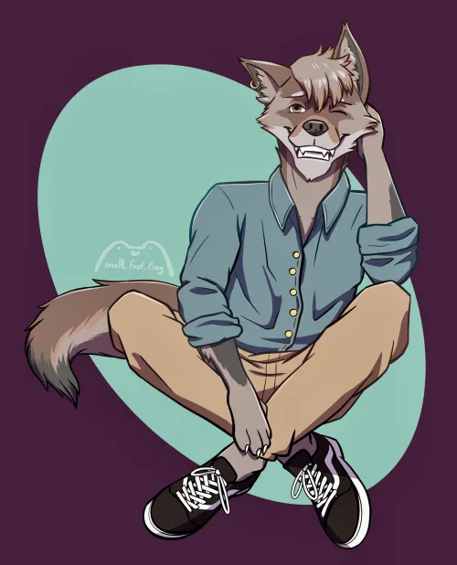 Thumbnail Quirky Art of Incorrect Sitting by small_fast_frog in the furry Category