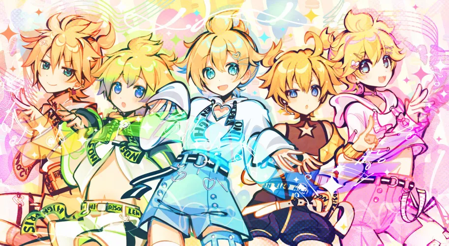 Thumbnail CuteTraps: A Rainbow of Len by i-have-dumbquestions