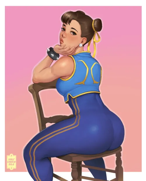 Thumbnail ChunLi on a Chair: Dive into AnimeBooty World by LafterMastr