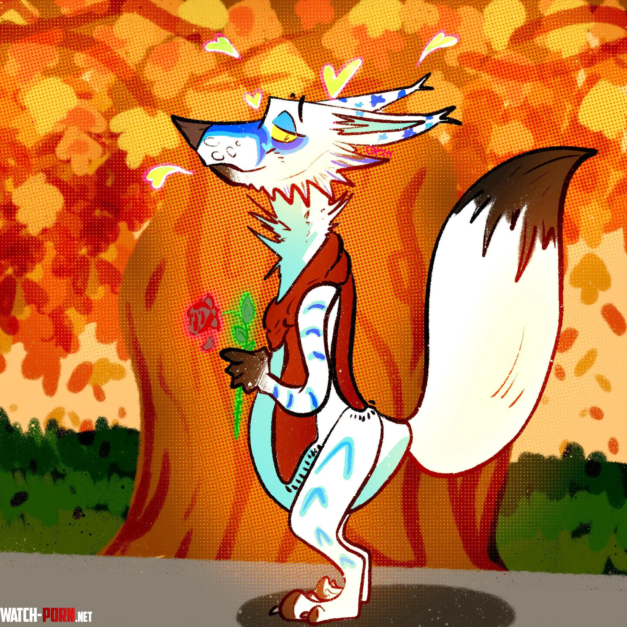 Fall Fox Infatuation art by moi by Traditional-Neat-134