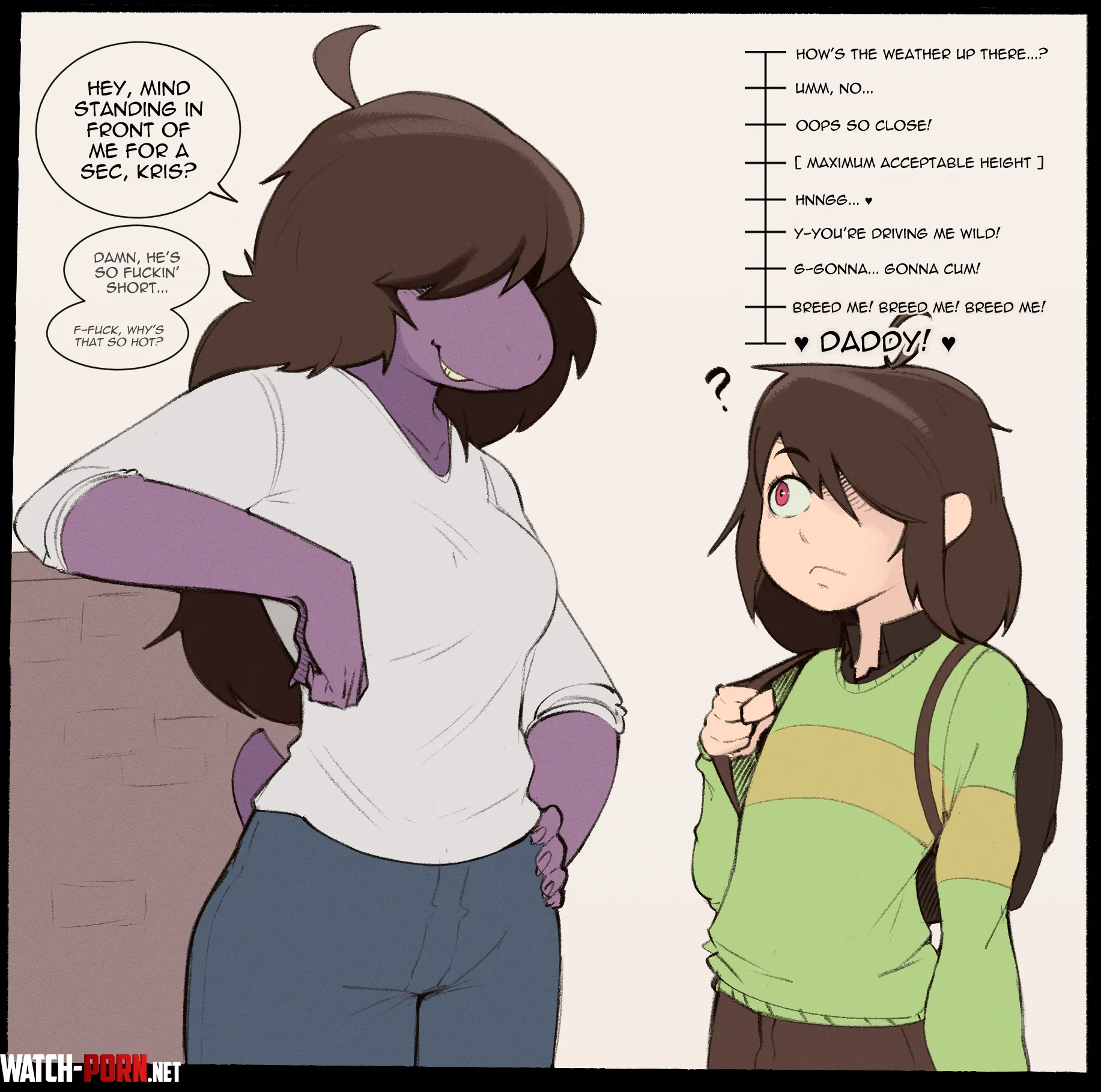 Height Difference Kris Susie DemiDoggo by BasedDoggoCaptions