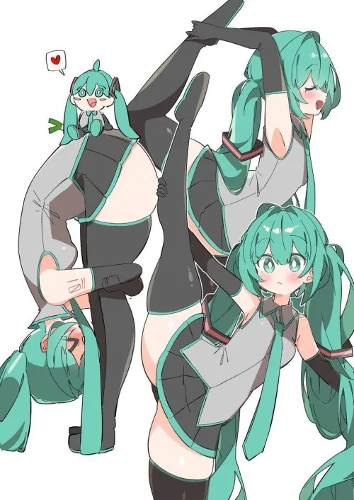 Thumbnail Flexibility and Beauty Combined: 'Flexible Hatsune Miku' by uruti2388 Explored