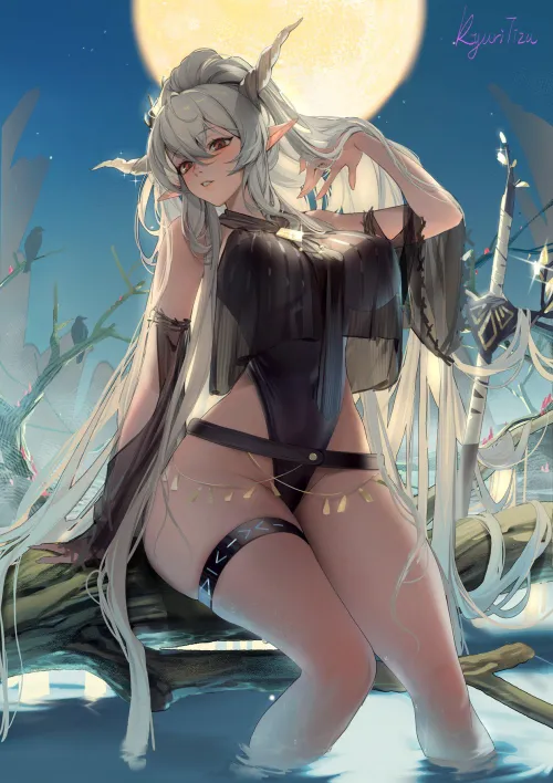 Thumbnail Shining's Seductive Thighs in Arknights' World - Mesmerizing! by marxsander2016