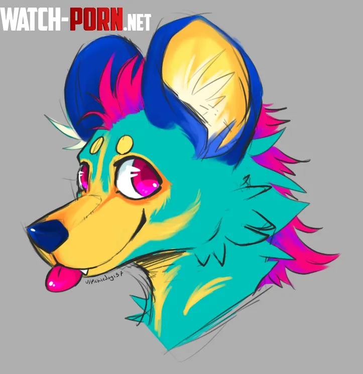 did a little colored sketch of an african wild dog theyre very colorful by pickle_dog137