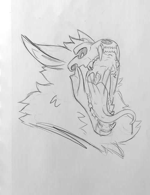 Thumbnail Creating Art: Maw Shot Comm WIP in the Vore Category