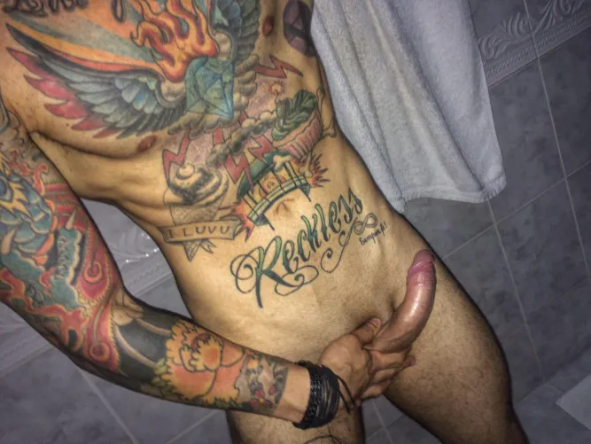 Thumbnail Ink and Cock Display: Hot Guys with Tattoos Share All