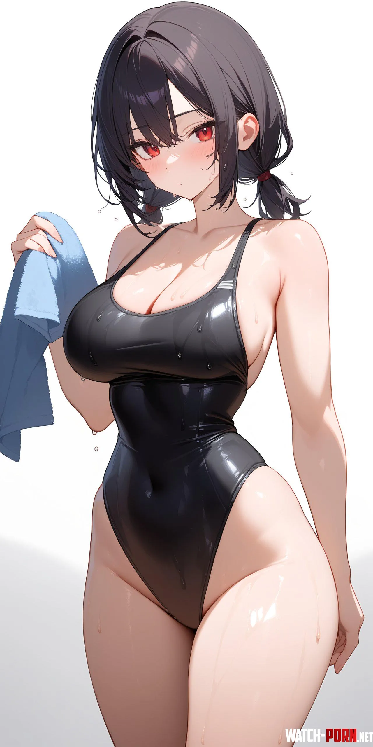 Black Competition Swimsuit  by CheetahSperm18