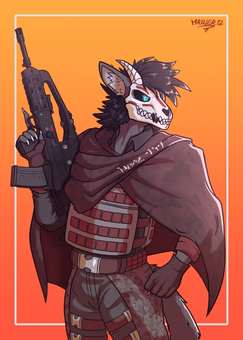 Thumbnail Tactical Skulldoggo Commision by maxner12 - Furry Art