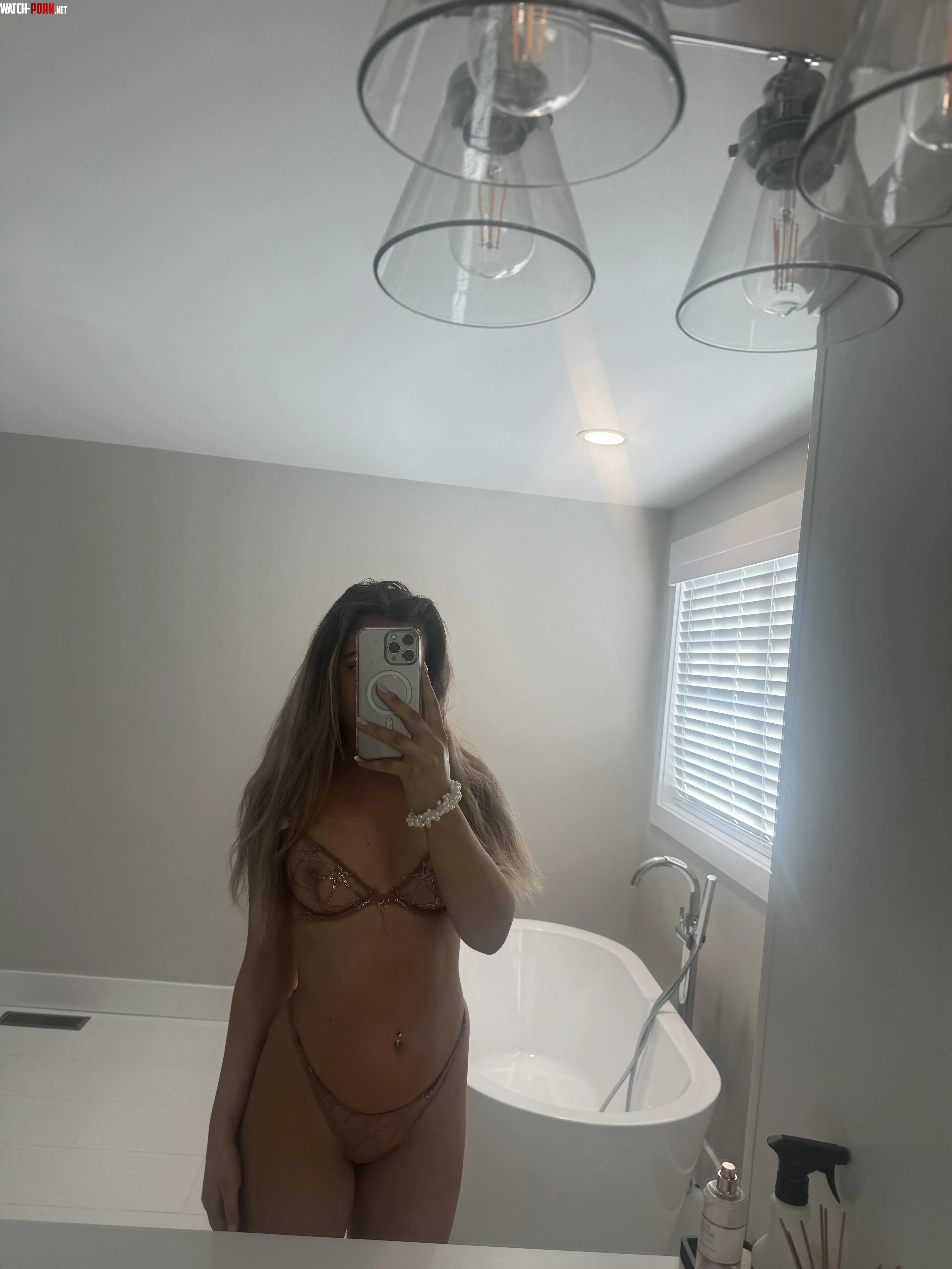 Lingerie mirror selfie  by Hotcollegebabe1