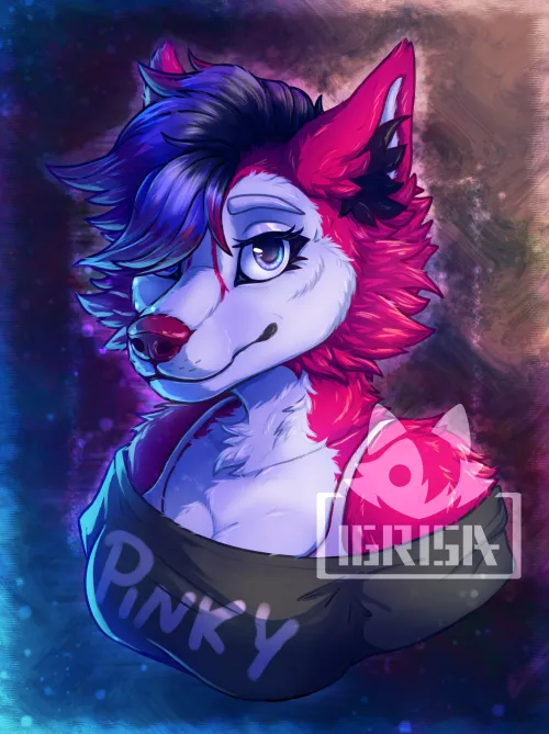 Thumbnail Art Raffle Masterpiece for Mikadahusky by Igrisa | furry