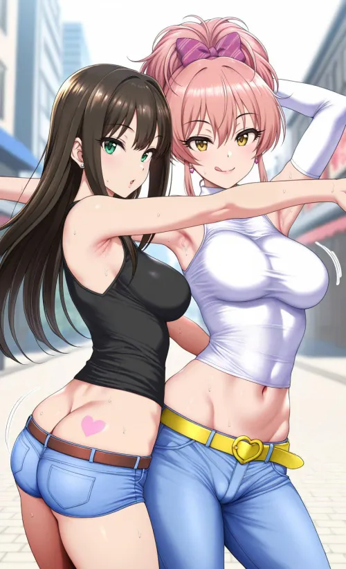 Thumbnail Unveiling Mika w Rin in Idolmaster by CheetahSperm18